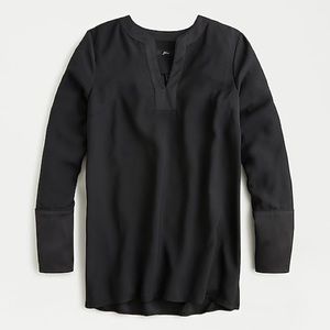 NWT J Crew V-neck tunic satin-backed crepe (HUNG)